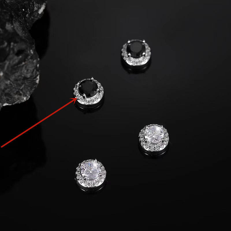 Magnetic Non-piercing Ear Clip Male Personality Black