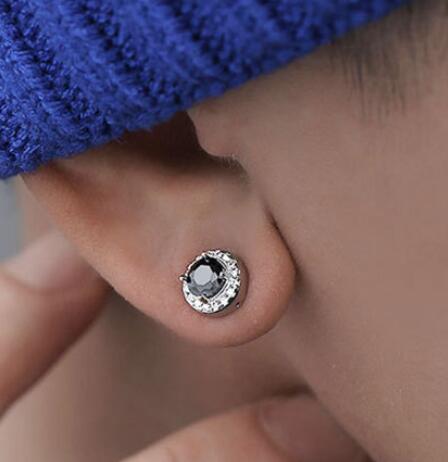 Magnetic Non-piercing Ear Clip Male Personality Black